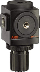 ARO/Ingersoll-Rand - 3/4 NPT Port, 210 CFM, Aluminum Standard Regulator - 0 to 140 psi Range, 250 Max psi Supply Pressure, 1/8" Gauge Port Thread, 3.15" Wide x 5.472" High - Makers Industrial Supply