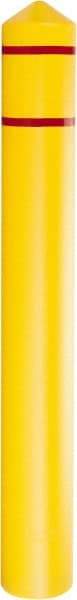 Eagle - 7-3/8" Wide x 7-3/8" Deep x 56" High, 6" Bumper Post Sleeve - Yellow, HDPE, 6 Lb, Smooth Surface - Makers Industrial Supply