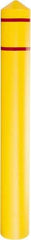 Eagle - 7-3/8" Wide x 7-3/8" Deep x 56" High, 6" Bumper Post Sleeve - Yellow, HDPE, 6 Lb, Smooth Surface - Makers Industrial Supply