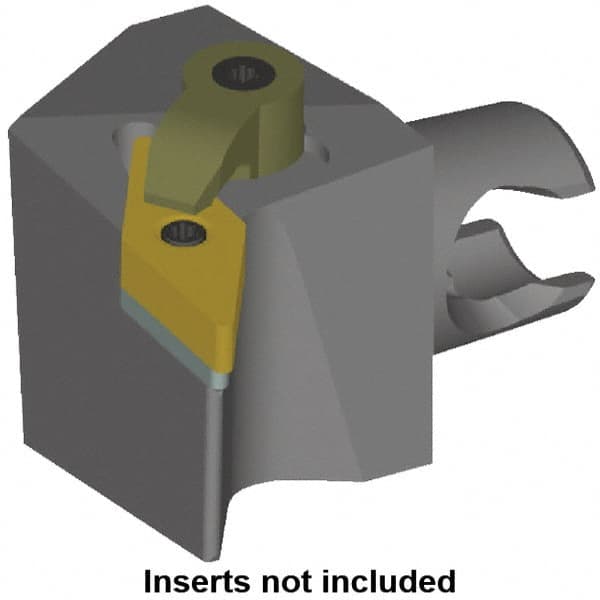 Kennametal - Left Hand Cut, Size KM25, VN.. Insert Compatiblity, Modular Turning & Profiling Cutting Unit Head - 28.5mm Ctr to Cutting Edge, 30mm Head Length, Series KM Mini - Makers Industrial Supply