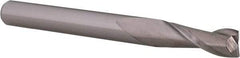 Accupro - 1/4", 2 Flute, Single End, Solid Carbide, 0.015" Corner Radius End Mill - 2-1/2" OAL, 30° Helix, Right Hand Flute, 3/4" LOC, Right Hand Cut - Makers Industrial Supply