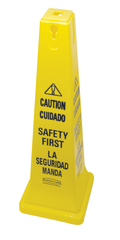 Caution Cone Sign - Yellow - Makers Industrial Supply