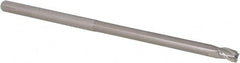 Accupro - 3/16", 3 Flute, Single End, Solid Carbide, 0.03" Corner Radius End Mill - 4" OAL, 30° Helix, Right Hand Flute, 9/32" LOC, Right Hand Cut, 2-1/4" Extended Reach - Makers Industrial Supply