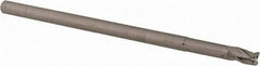 Accupro - 1/8", 3 Flute, Single End, Solid Carbide, 0.015" Corner Radius End Mill - 2-1/2" OAL, 30° Helix, Right Hand Flute, 3/16" LOC, Right Hand Cut, 5/8" Extended Reach - Makers Industrial Supply