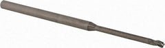 Accupro - 5/64", 3 Flute, Single End, Solid Carbide, 0.01" Corner Radius End Mill - 2-1/2" OAL, 30° Helix, Right Hand Flute, 0.117" LOC, Right Hand Cut, 0.94" Extended Reach - Makers Industrial Supply