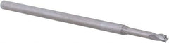 Accupro - 3/32", 3 Flute, Single End, Solid Carbide, 0.005" Corner Radius End Mill - 2-1/2" OAL, 30° Helix, Right Hand Flute, 0.139" LOC, Right Hand Cut, 1/2" Extended Reach - Makers Industrial Supply