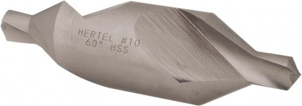 Hertel - #10 Plain Cut 60° Incl Angle High Speed Steel Combo Drill & Countersink - Makers Industrial Supply