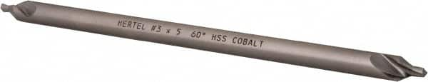 Hertel - #3 Plain Cut 60° Incl Angle Cobalt Combo Drill & Countersink - Makers Industrial Supply