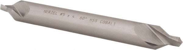 Hertel - #5 Plain Cut 60° Incl Angle Cobalt Combo Drill & Countersink - Makers Industrial Supply