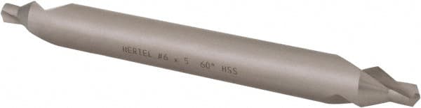 Hertel - #6 Plain Cut 60° Incl Angle High Speed Steel Combo Drill & Countersink - Makers Industrial Supply