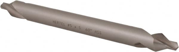 Hertel - #5 Plain Cut 60° Incl Angle High Speed Steel Combo Drill & Countersink - Makers Industrial Supply