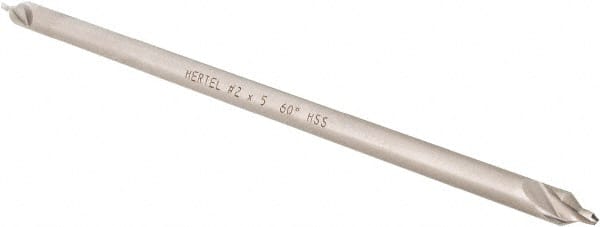 Hertel - #2 Plain Cut 60° Incl Angle High Speed Steel Combo Drill & Countersink - Makers Industrial Supply