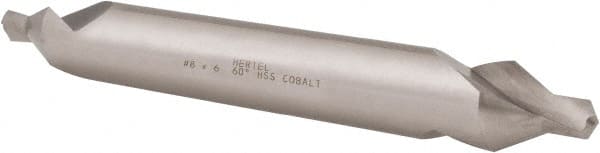 Hertel - #8 Plain Cut 60° Incl Angle Cobalt Combo Drill & Countersink - Makers Industrial Supply