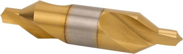 Hertel - #8 Plain Cut 60° Incl Angle High Speed Steel Combo Drill & Countersink - Makers Industrial Supply