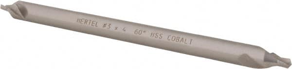 Hertel - #3 Plain Cut 60° Incl Angle Cobalt Combo Drill & Countersink - Makers Industrial Supply