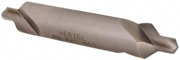 Hertel - #6 Plain Cut 82° Incl Angle High Speed Steel Combo Drill & Countersink - Makers Industrial Supply