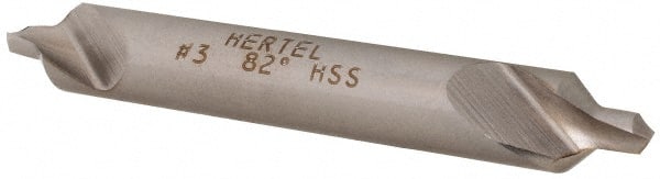 Hertel - #3 Plain Cut 82° Incl Angle High Speed Steel Combo Drill & Countersink - Makers Industrial Supply