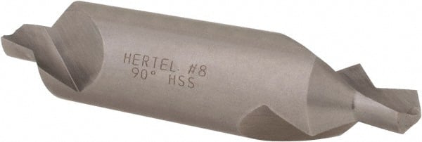 Hertel - #8 Plain Cut 90° Incl Angle High Speed Steel Combo Drill & Countersink - Makers Industrial Supply