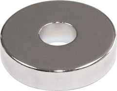 Mag-Mate - 7/8" Diam, 0.2" Cup Height, 0.2" Overall Height, 38 Lb Average Pull Force, 38 Lb Max Pull Force, Neodymium Rare Earth Cup Magnet - Through Hole Style, 0.275" Cup ID - Makers Industrial Supply