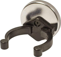 Mag-Mate - 38 Lb Max Pull Force, 5/16" Overall Height, 2.03" Diam, Ceramic Cup Magnet - Clamp Style, 2-1/8" Clamp Opening, Chrome Plated - Makers Industrial Supply