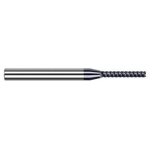 Variable Helix End Mills for Medium Alloy Steels - Finishers - 1.400mm Cutter Diameter × 7.000mm Length of Cut Carbide Square End Mill Finisher for Medium Alloy Steels, 5 Flutes, AlTiN Nano Coated - Exact Industrial Supply