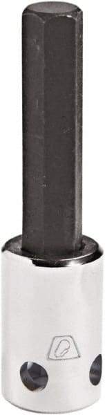 Proto - 3/8" Drive, 6mm Hex Bit Socket - 2-23/32" OAL, 1-5/8" Bit Length, Tethered - Makers Industrial Supply