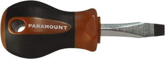 Paramount - Standard Slotted Screwdriver - Square Shank, Ergonomic Handle - Makers Industrial Supply