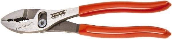 Proto - 8" OAL, 2-3/32" Jaw Length, 1-5/16" Jaw Width, Slip Joint Combination Pliers - 2 Positions, Serrated Jaw, Regular Nose Head, Standard Tool - Makers Industrial Supply