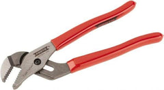 Proto - 7" OAL, 1-3/32" Max Capacity, 13/16" Jaw Length x 3/8" Jaw Width, 5 Position Gooseneck Tongue & Groove Pliers - Serrated Straight Jaws, Standard Head, Vinyl Handles - Makers Industrial Supply