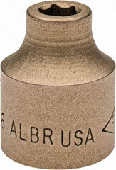 Ampco - 5/16", 1/2" Drive, Standard Hand Socket - 6 Points, 1-3/16" OAL, Aluminum Bronze - Makers Industrial Supply