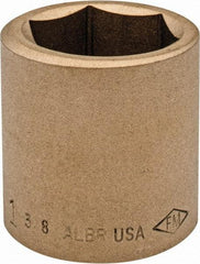 Ampco - 1-3/8", 3/4" Drive, Standard Hand Socket - 6 Points, 2" OAL, Aluminum Bronze - Makers Industrial Supply