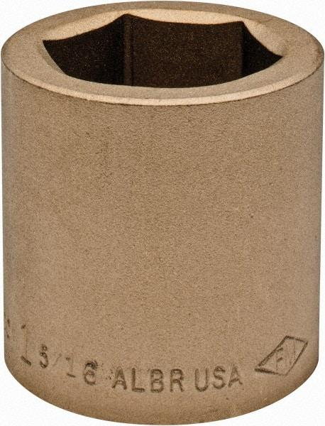 Ampco - 1-5/16", 3/4" Drive, Standard Hand Socket - 6 Points, 2" OAL, Aluminum Bronze - Makers Industrial Supply