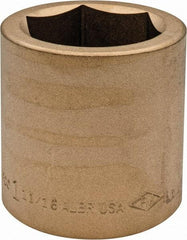 Ampco - 1-11/16", 3/4" Drive, Standard Hand Socket - 6 Points, 2-1/4" OAL, Aluminum Bronze - Makers Industrial Supply