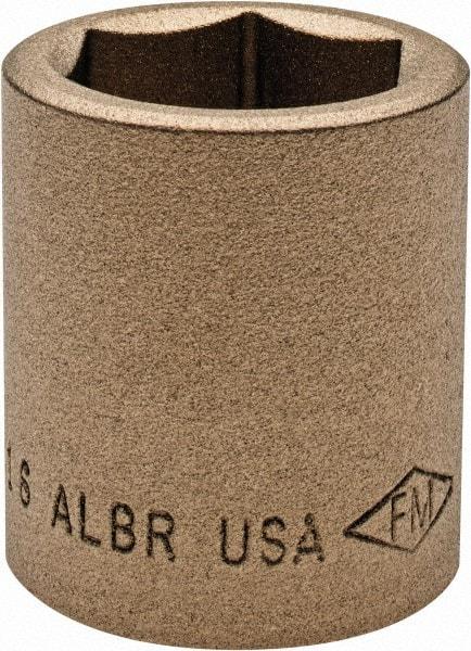 Ampco - 15/16", 1/2" Drive, Standard Hand Socket - 6 Points, 1-1/2" OAL, Aluminum Bronze - Makers Industrial Supply