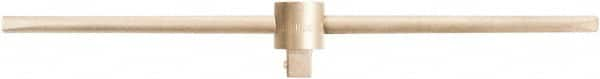 Ampco - 3/4" Drive Socket Sliding T-Handle - 18" OAL, Aluminum Bronze Finish - Makers Industrial Supply