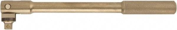 Ampco - 1/2" Drive Socket Flex Handle - 12" OAL, Aluminum Bronze Finish - Makers Industrial Supply