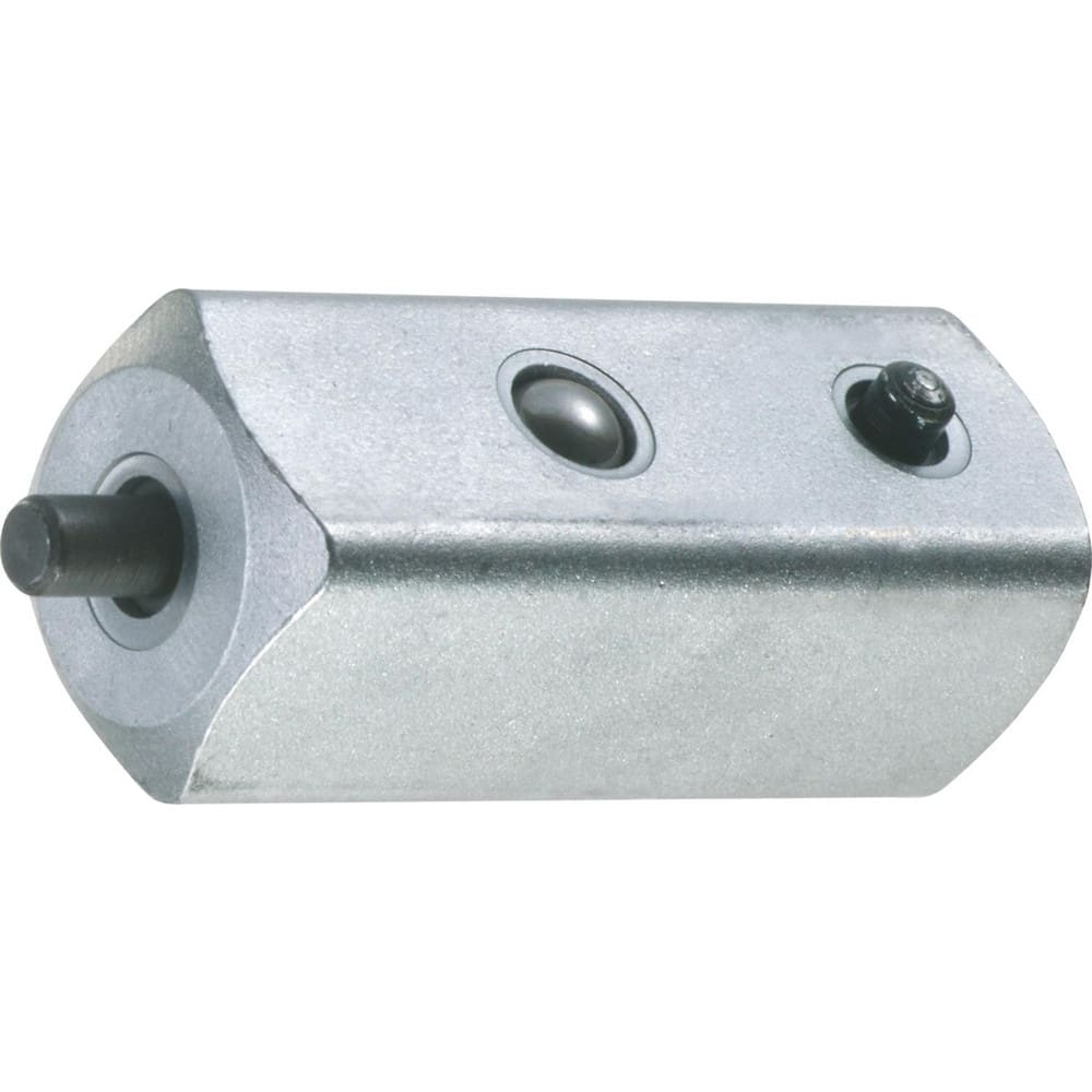 Socket Adapters & Universal Joints; Adapter Type: Coupler; Male Drive Style: Square; Female Drive Style: Square; Finish: Chrome-Plated; Material: 31CrV3 Chrome Vanadium Steel; Standards: DIN 3120; ISO 1174; Overall Length: 51.50