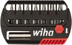 Wiha - 8 Piece, Bit Set - 5/32 to 1/4", 4 to 6mm Hex, Hex Point - Makers Industrial Supply