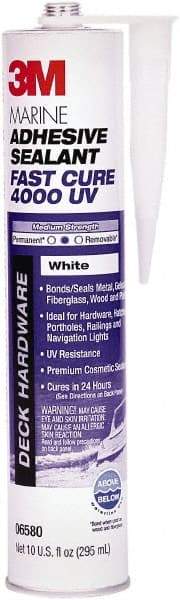 3M - 12.8 oz Cartridge White Polyether Hybrid Adhesive Sealant - 190°F Max Operating Temp, 20 min Tack Free Dry Time - Makers Industrial Supply