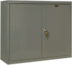 Hallowell - 1 Shelf Wall Storage Cabinet - Steel, 36" Wide x 12" Deep x 30" High, Gray - Makers Industrial Supply