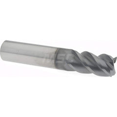 Corner Radius End Mill: 3/4″ Dia, 1-1/2″ LOC, 0.03″ Radius, 4 Flutes, Solid Carbide 4″ OAL, 3/4″ Shank Dia, 45 ° Helix, AlCrN Coated, Corner Radius End, Centercutting, Series XP