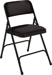 NPS - 18-3/4" Wide x 20-1/4" Deep x 29-1/2" High, Fabric Folding Chair with Fabric Padded Seat - Midnight Black - Makers Industrial Supply