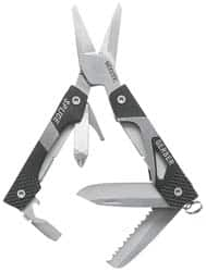 Gerber - 9 Piece, Scissors Multi-Tool Set - Black, 4" OAL, 2-13/32" Closed Length - Makers Industrial Supply