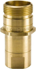 Parker - 1-1/2 FNPT Brass Hydraulic Hose Female Pipe Thread Nipple - 2,500 psi, 100 GPM - Makers Industrial Supply