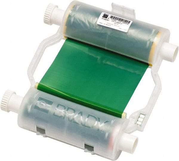 Brady - 4.33" Wide x 2,400" Long, Green Resin Ribbon Printer Ribbon - For BBP30 Label Printer, BBP33 Label Printer, BBP35 Multicolor Sign & Label Printer, BBP37 Color & Cut Sign & Label Printer, BradyPrinter S3100, BBP31 Sign & Label Printer - Makers Industrial Supply