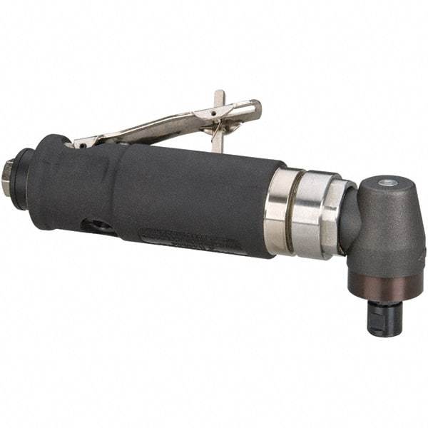 Dynabrade - 1/4" Collet, Angle Handle, Air Angle Die Grinder - 12,000 RPM, Rear Exhaust, 39 CFM, 0.7 hp, 90 psi, 1/4 NPT Inlet - Makers Industrial Supply