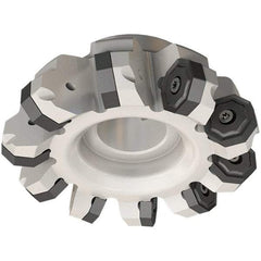 Iscar - 2.99" Cut Diam, 1" Arbor Hole, 0.217" Max Depth of Cut, 45° Indexable Chamfer & Angle Face Mill - 5 Inserts, ON.U 0806 Insert, Right Hand Cut, 5 Flutes, Series 16Mill - Makers Industrial Supply