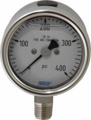 Wika - 2-1/2" Dial, 1/4 Thread, 400 Scale Range, Pressure Gauge - Lower Connection Mount, Accurate to 2-1-2% of Scale - Makers Industrial Supply