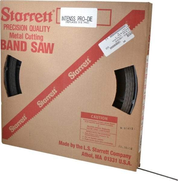 Starrett - 1/4" x 100' x 0.025" Bi-Metal Band Saw Blade Coil Stock - 14 to 18 TPI, Toothed Edge, Straight Form, Wavy Set, No Rake Angle, Variable Pitch, Contour Cutting - Makers Industrial Supply