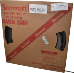 Starrett - 3/8" x 100' x 0.025" Bi-Metal Band Saw Blade Coil Stock - 10 to 14 TPI, Toothed Edge, Straight Form, Raker Set, No Rake Angle, Variable Pitch, Contour Cutting - Makers Industrial Supply